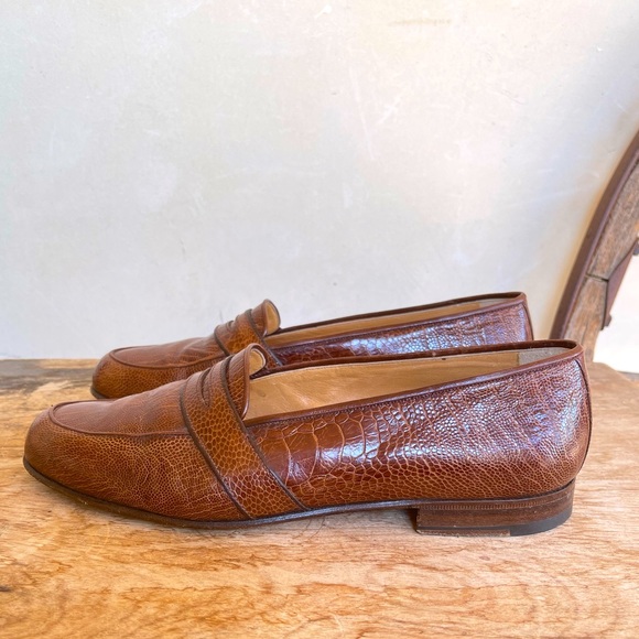 GUCCI Beautiful Genuine Crocodile Classic Loafers Womans EU40.5 US10 ITALY - Picture 5 of 15